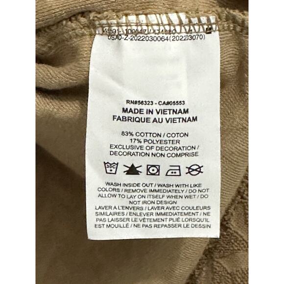 Nike Sportswear Everyday Modern Allover Boxy Top Camel Size Large Cheveron - Picture 5 of 8